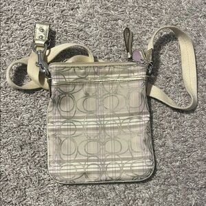 Coach Beige and gold Crossbody Bag